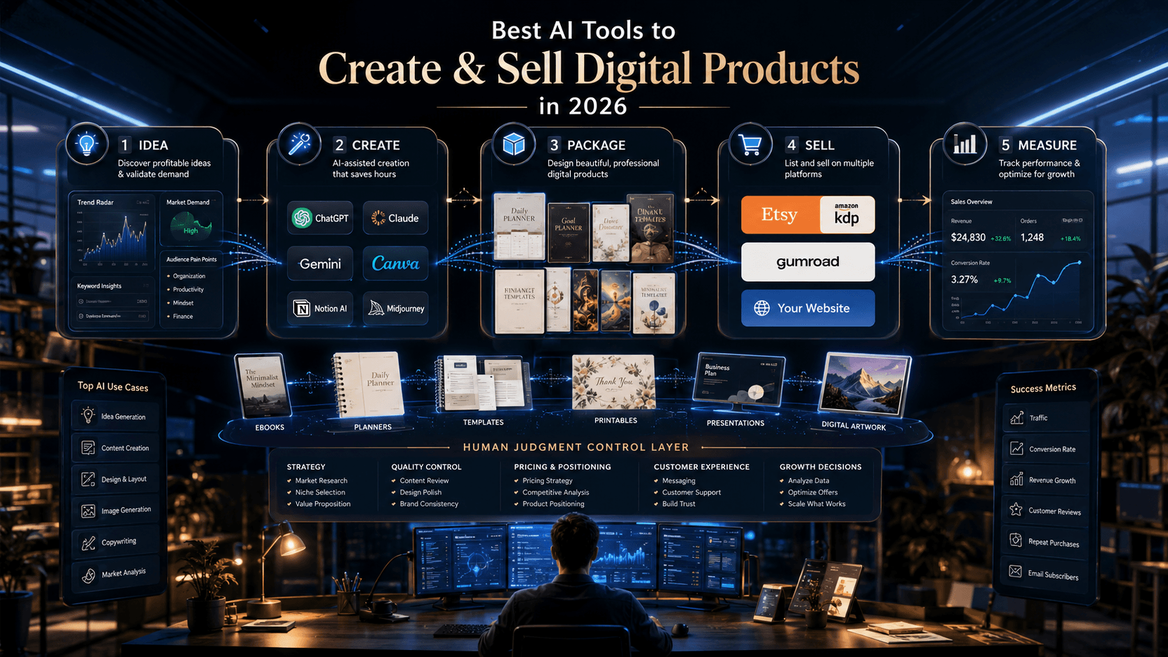 Best AI tools workflow for creating packaging and selling digital products in 2026. Best AI Tools to Create and Sell Digital Products in 2026
