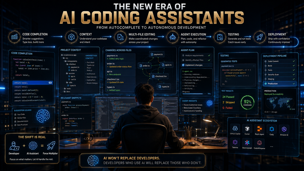 AI coding assistants evolving from autocomplete to autonomous software development