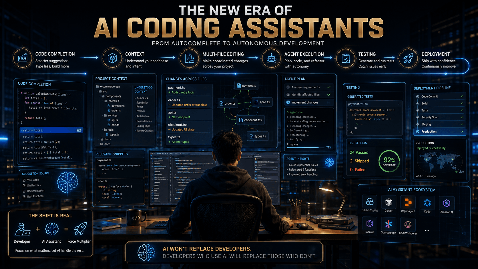 Best AI coding assistants evolving from autocomplete to autonomous software development