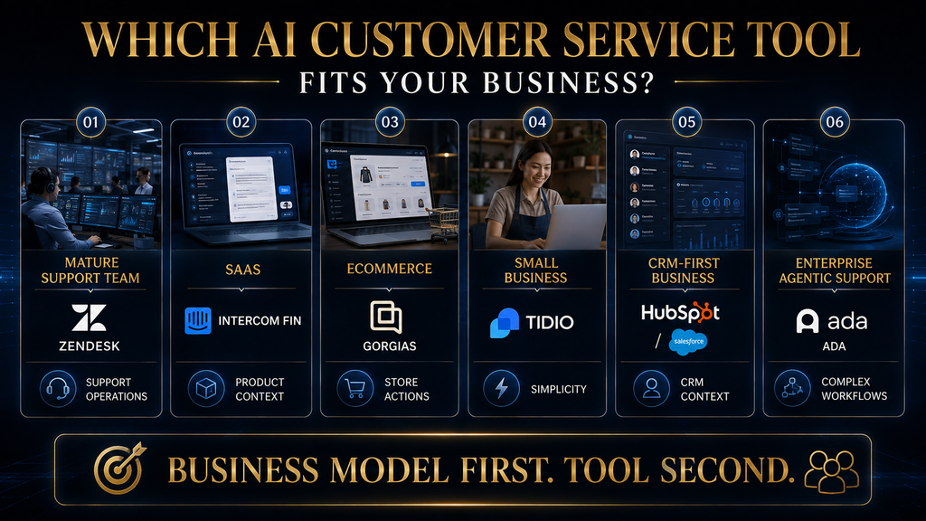 AI customer service tool recommendations by business type