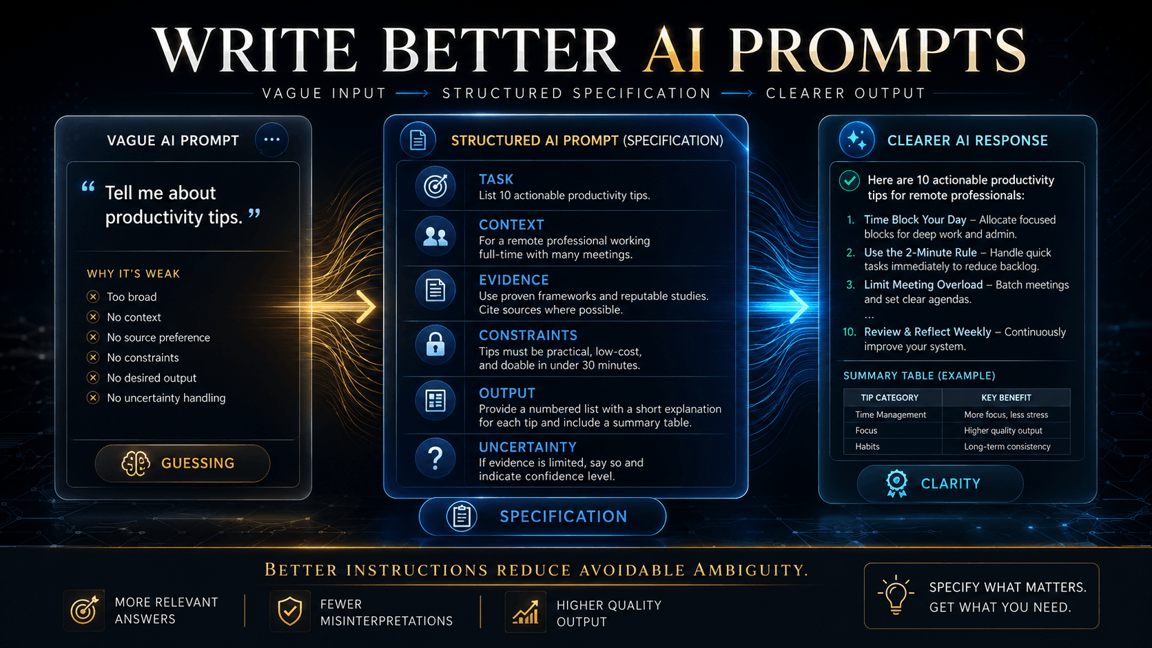 How to write AI prompts for more accurate and reliable answers