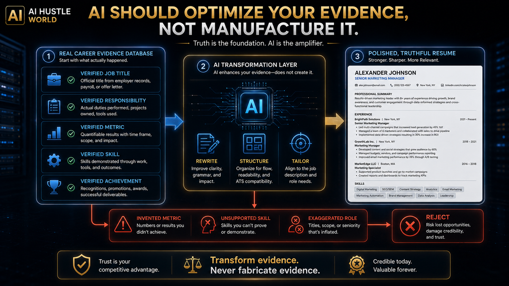 AI resume evidence grounding framework for verifying achievements and claims