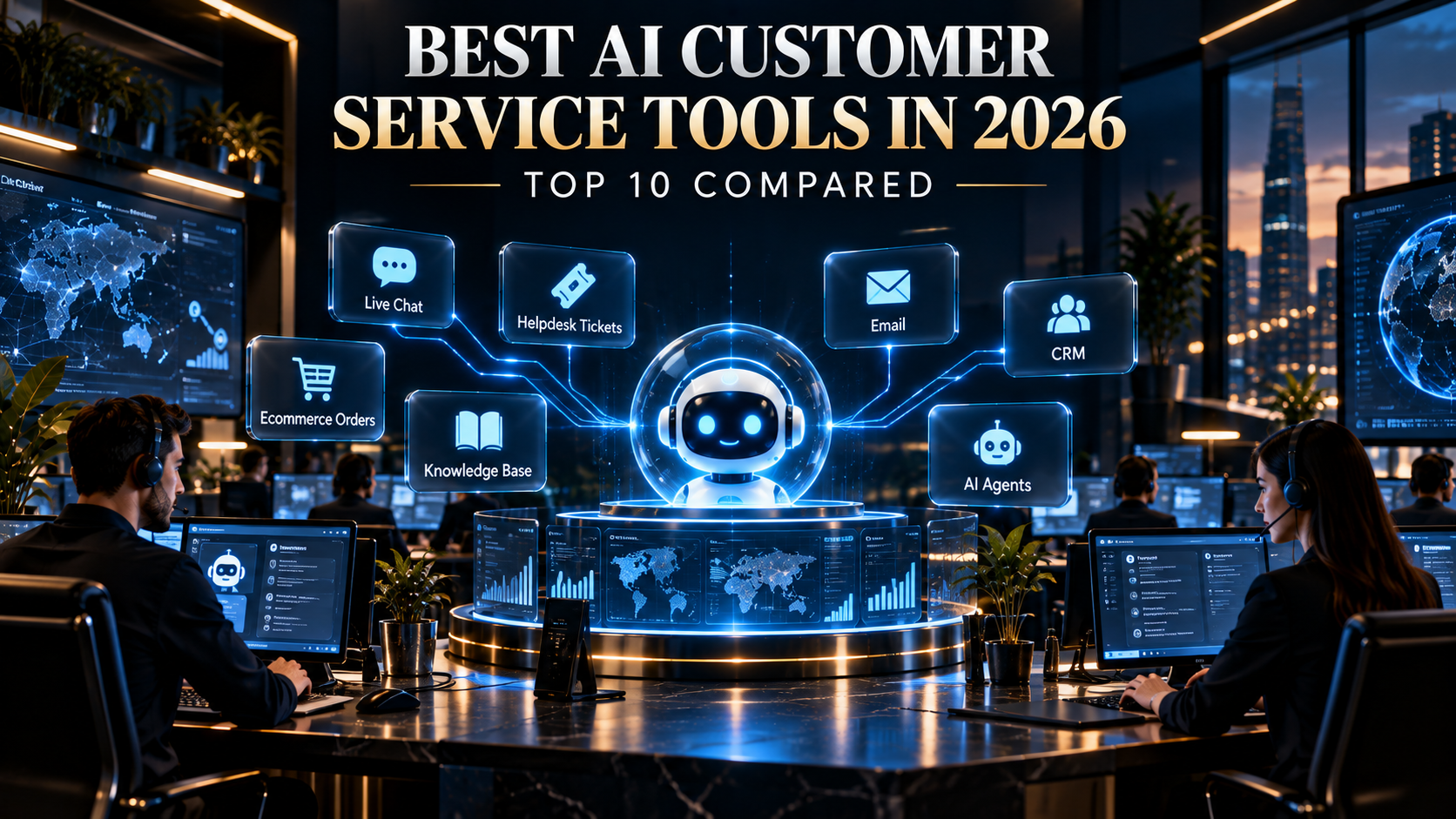 Best AI customer service tools in 2026 compared across AI agents, helpdesks, ecommerce support, CRM and automation.