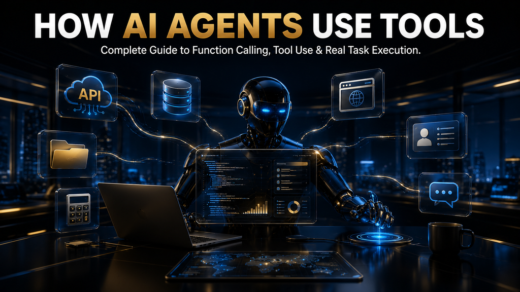 AI agents using connected digital tools to complete real tasks. How AI Agents Use Tools