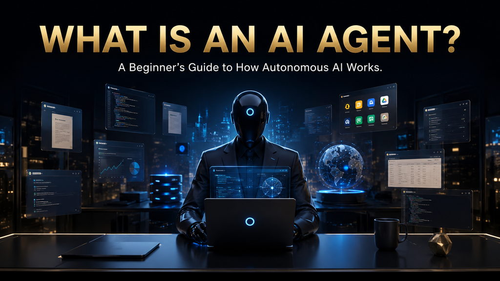 AI agent working autonomously across connected digital systems