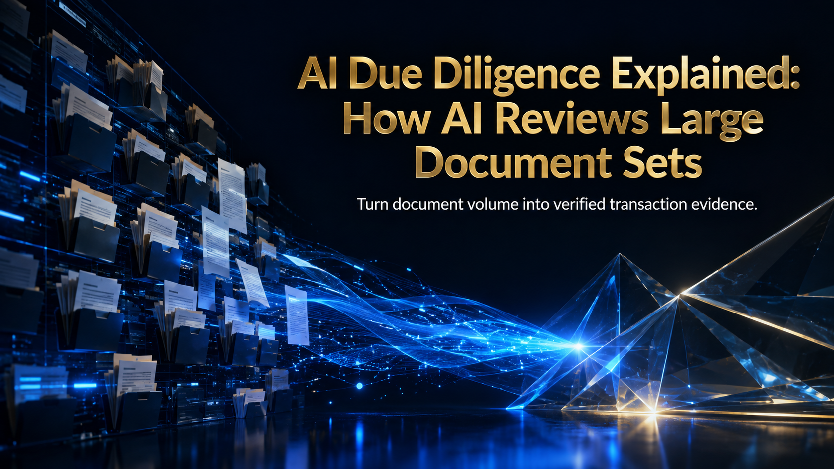 AI due diligence turning a virtual data room into verified evidence for a transaction decision