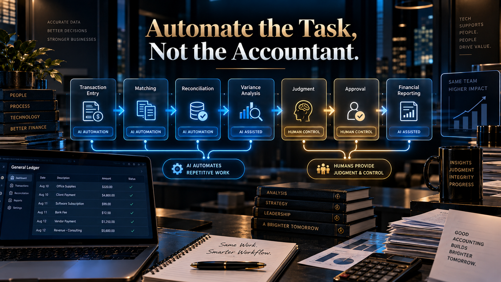 Accounting automation should be evaluated task by task rather than replacing entire accounting roles