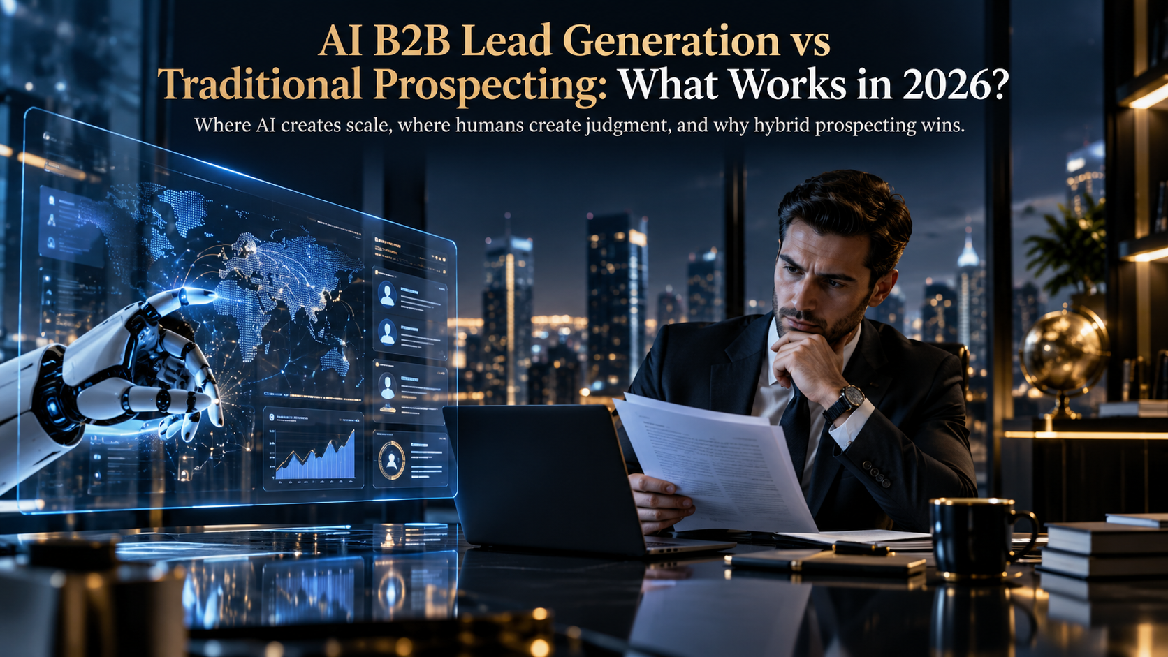 AI B2B lead generation vs traditional prospecting comparison in 2026