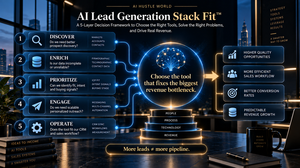 AI Lead Generation Stack Fit framework for choosing the right B2B prospecting platform