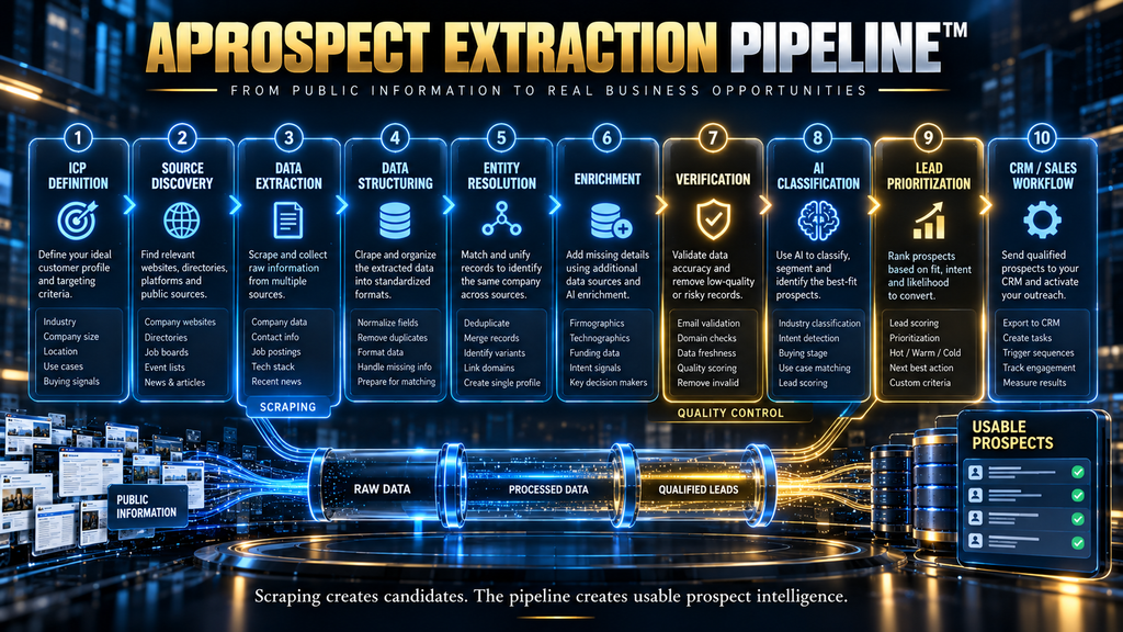 AI Prospect Extraction Pipeline from ICP definition to CRM and sales workflow