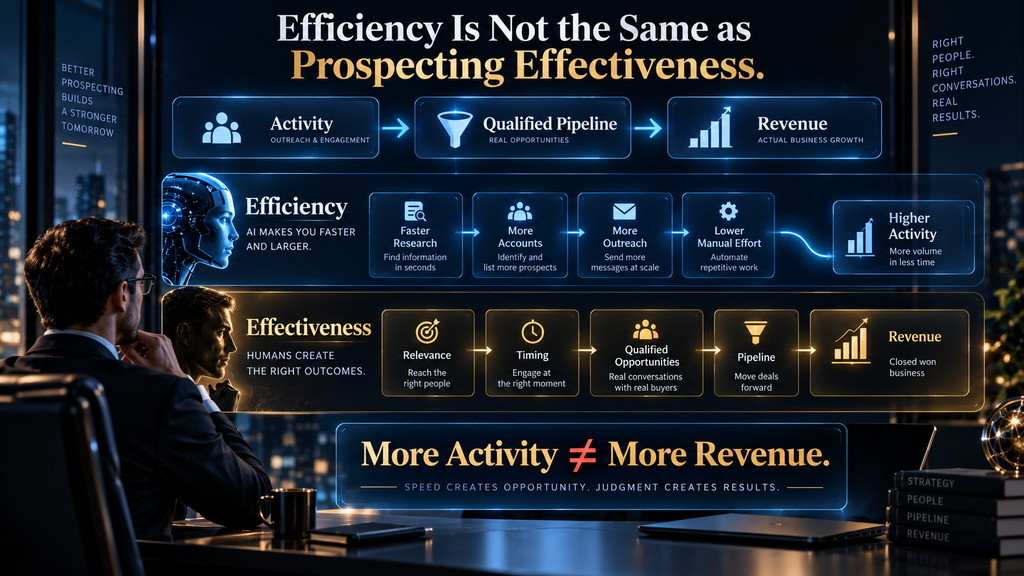 AI prospecting efficiency versus effectiveness from lead volume to revenue