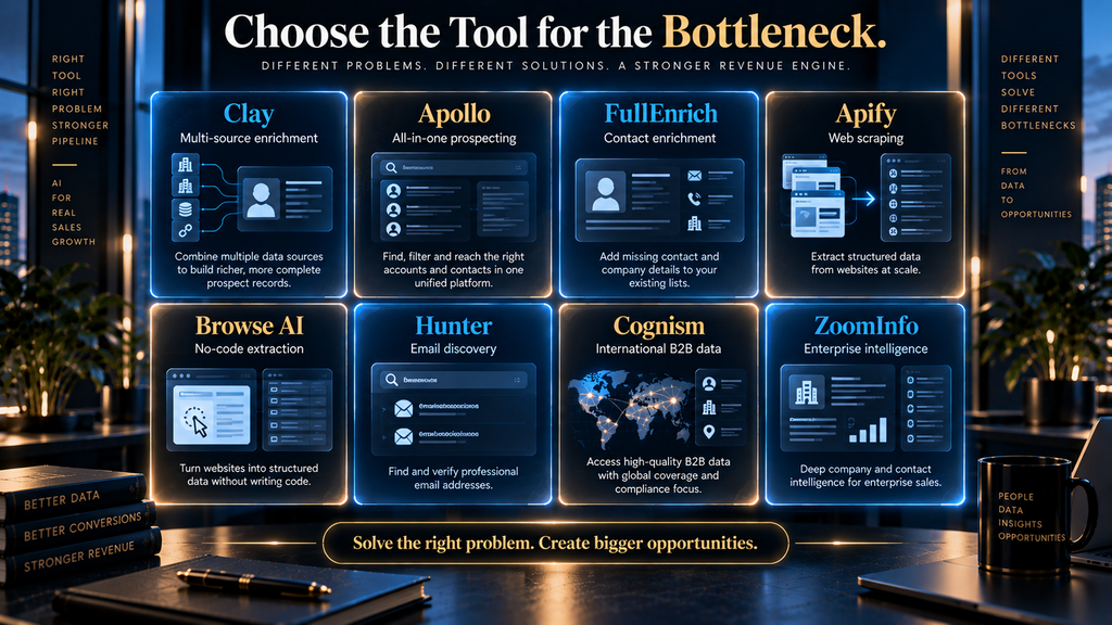 AI lead scraping and data enrichment tools by primary use case