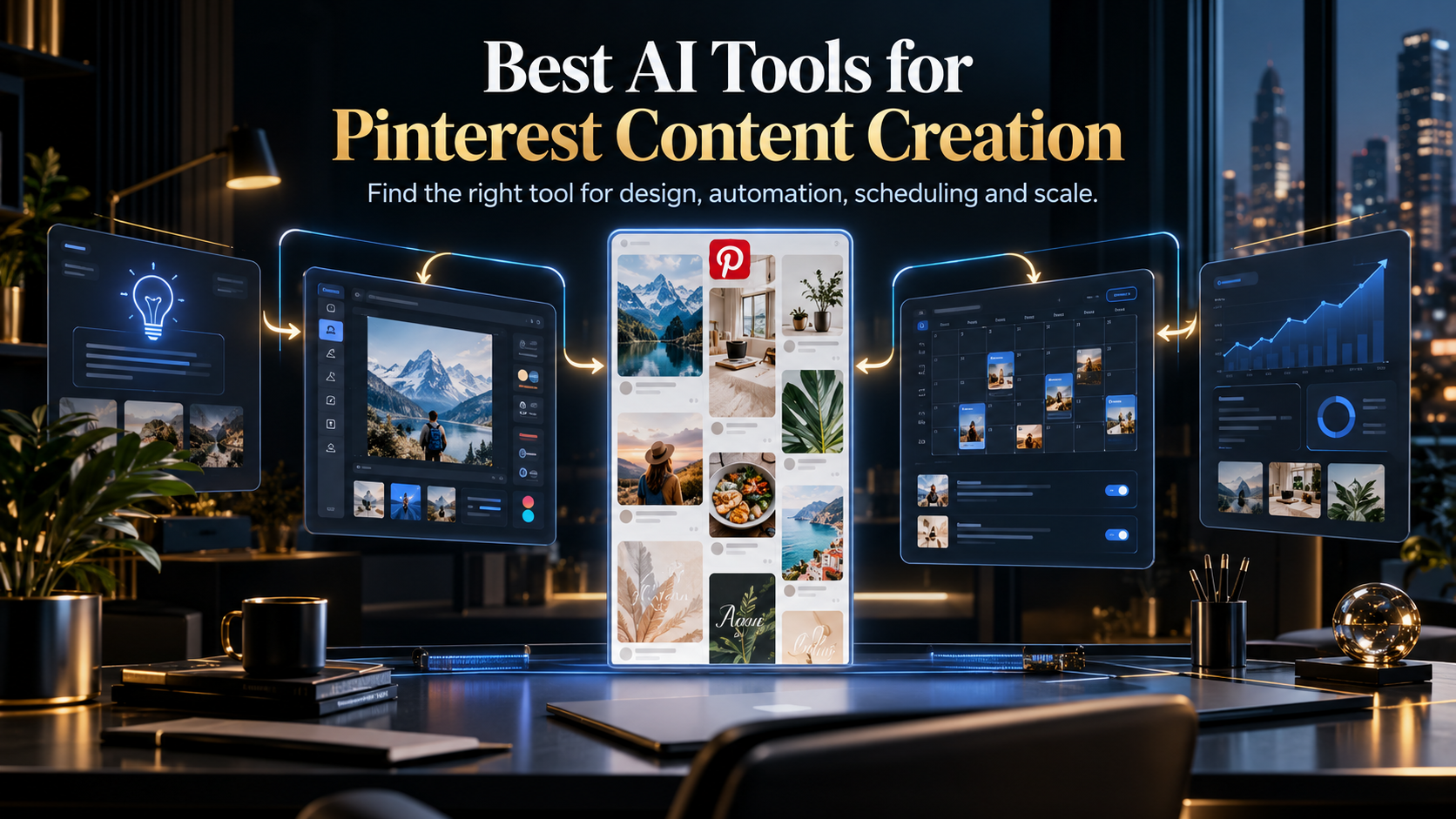 Best AI tools for Pinterest content creation across design, automation and scheduling