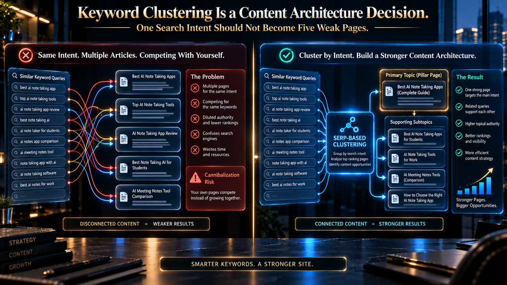 Keyword clustering and SEO content architecture