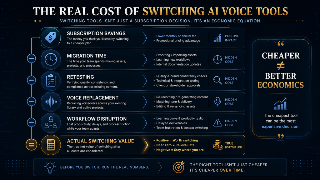 Framework showing the hidden costs of switching AI voice platforms