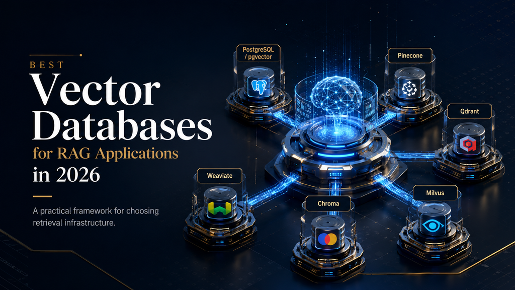 Best vector databases for RAG applications compared in a modern AI retrieval architecture