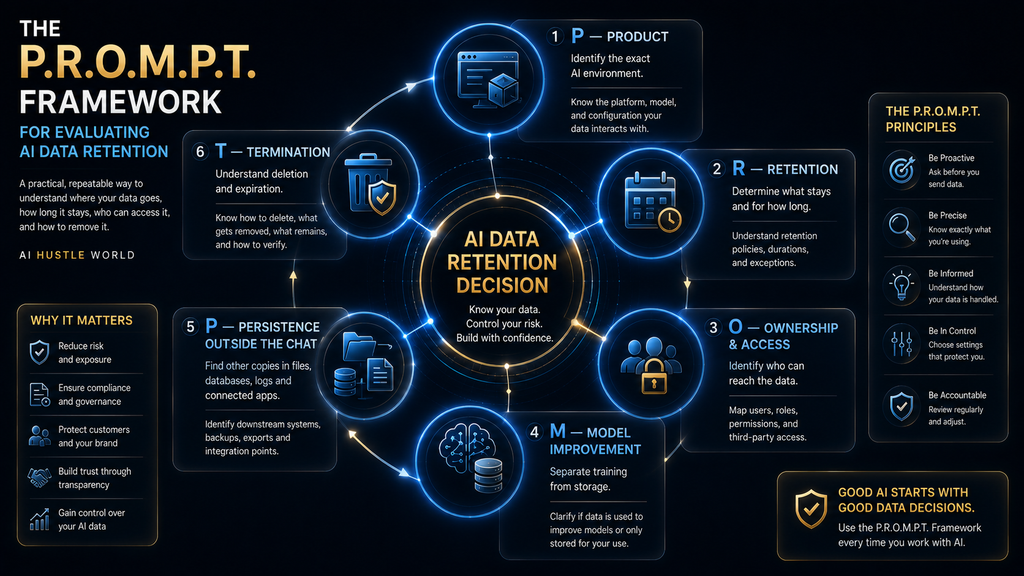 P.R.O.M.P.T. framework for evaluating AI product retention, access, training, persistence and deletion