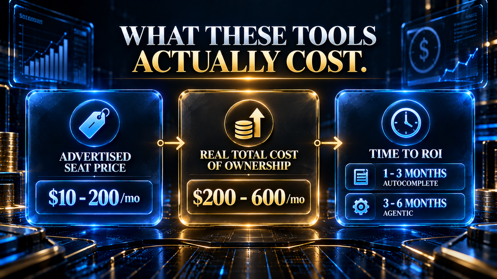 AI coding assistant cost versus ROI — pricing tiers, real total cost of ownership, and time to positive return
