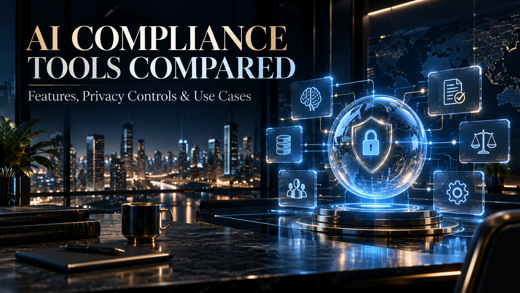 AI compliance tools comparison showing governance, privacy, risk and monitoring