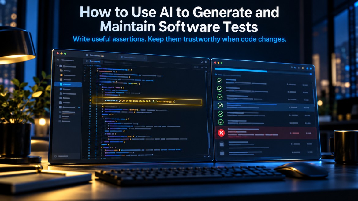 Developer test suite changing from an AI-generated draft to a reviewed regression check.