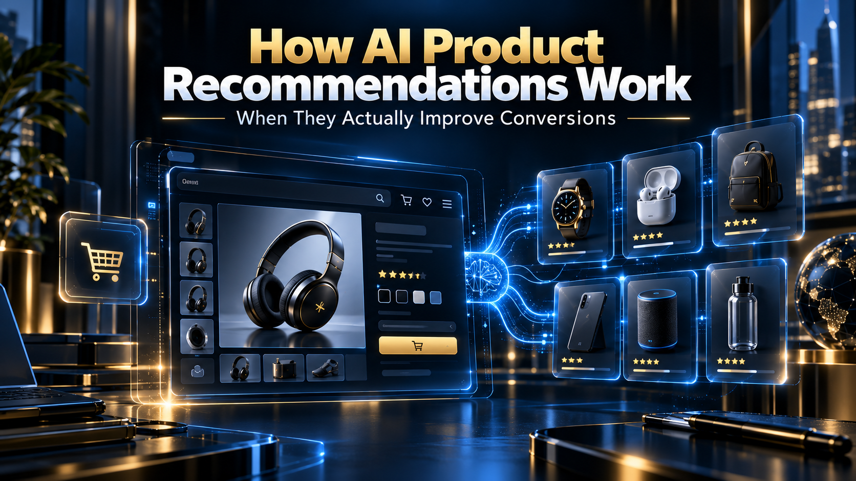 AI product recommendations helping an ecommerce shopper discover relevant products and improve purchase decisions.