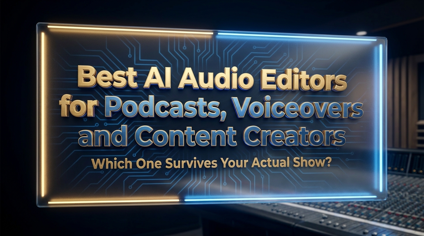 Best AI audio editors for podcasts, voiceovers and content creators — hero image