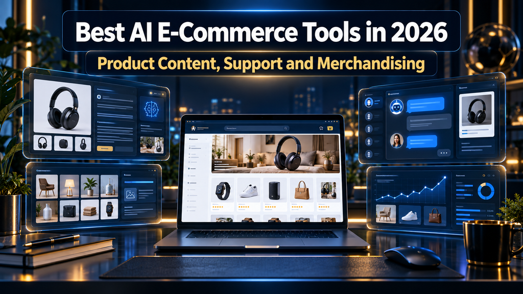 Best AI e-commerce tools for product content, customer support and merchandising in 2026