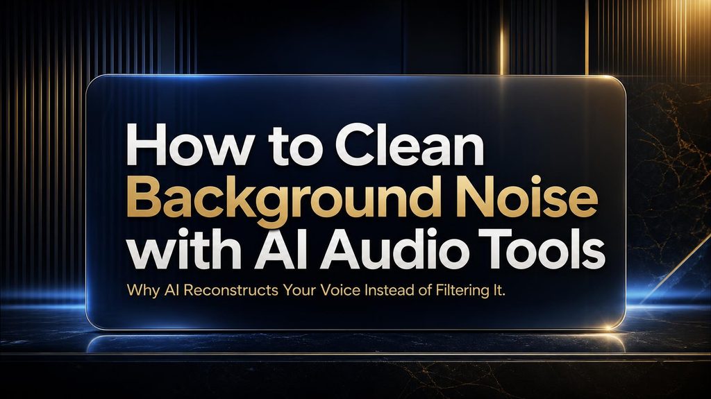 How to clean background noise with AI audio tools