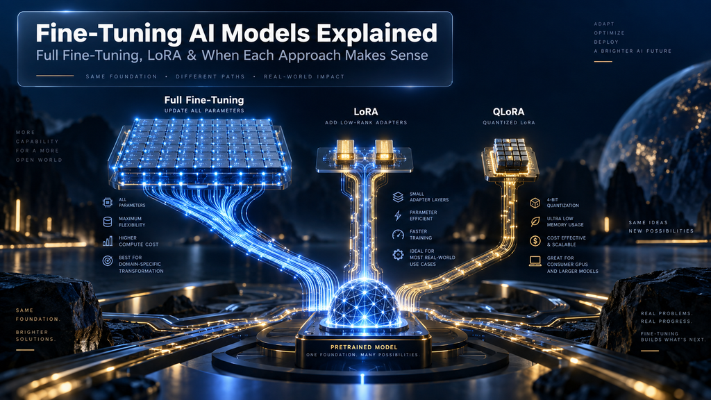 Fine-Tuning AI Models Explained — Full Fine-Tuning, LoRA and QLoRA Decision Guide