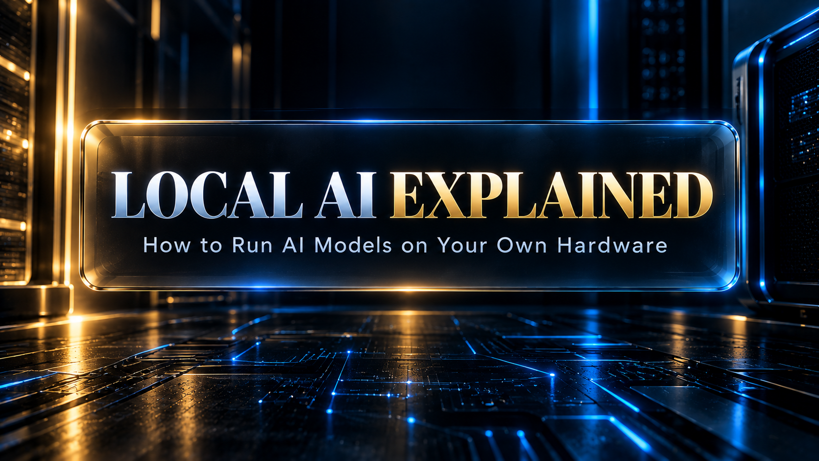 Local AI Explained — how to run AI models on your own hardware, hero banner