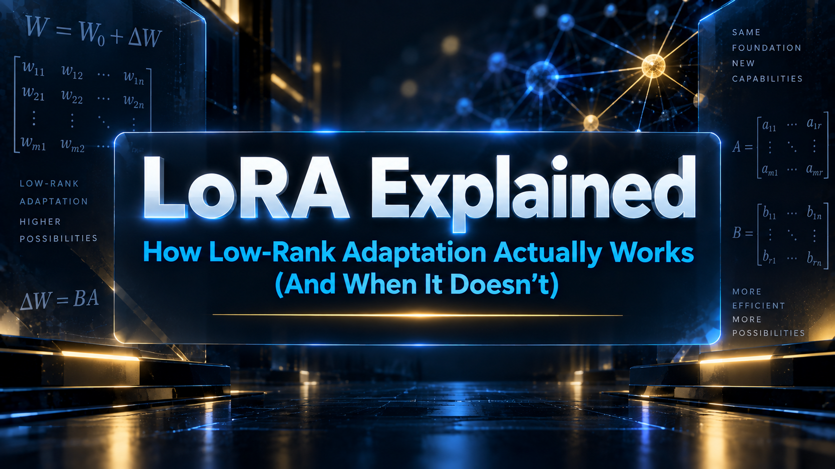 Hero image for LoRA Explained — How Low-Rank Adaptation Actually Works