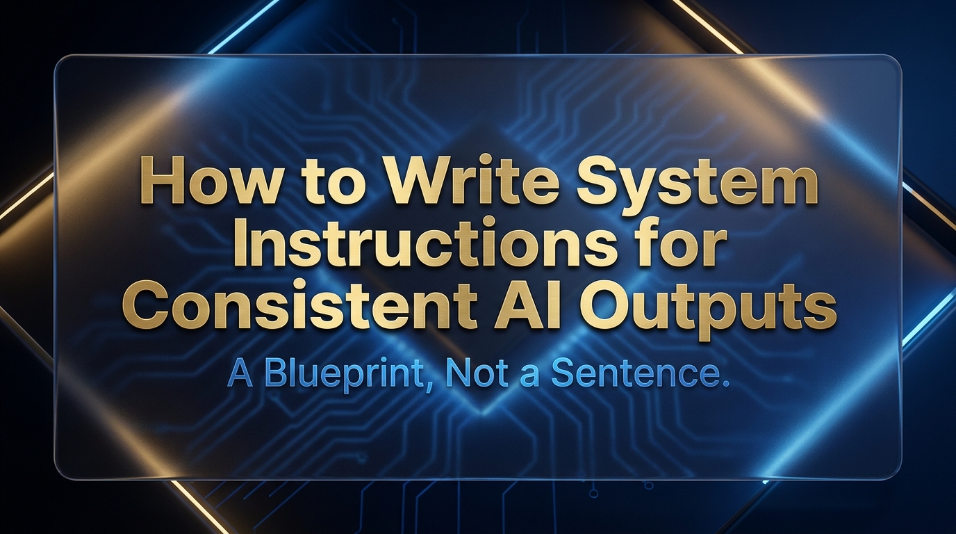 How to write system instructions for consistent AI outputs — hero image