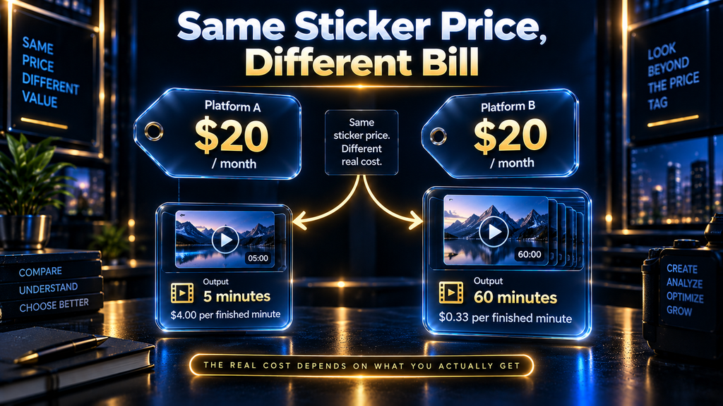 Insight graphic on why traditional cost-per-month comparisons mislead buyers of AI clipping tools